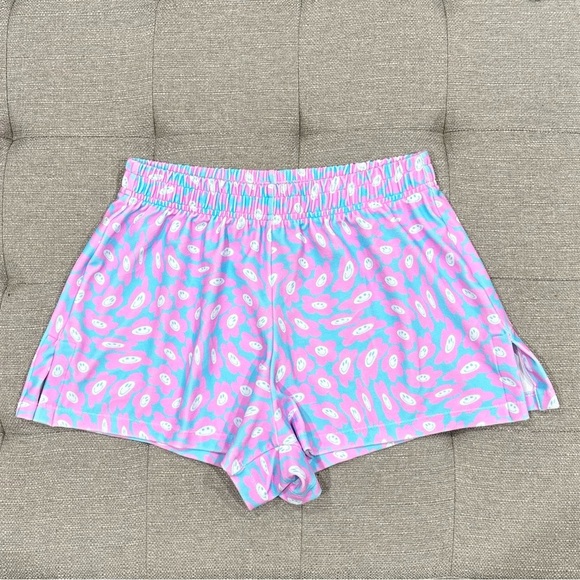NWT! Frankie's Bikinis Coco Terry Short Baby Pink and Blue Size M - Picture 3 of 6